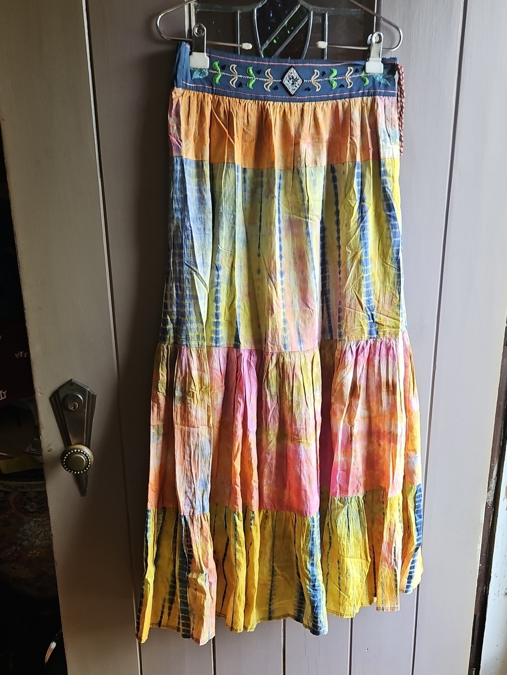 Double D Ranch Boho/Western Tiered Tie Dye Maxi Skirt